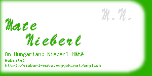 mate nieberl business card