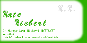 mate nieberl business card